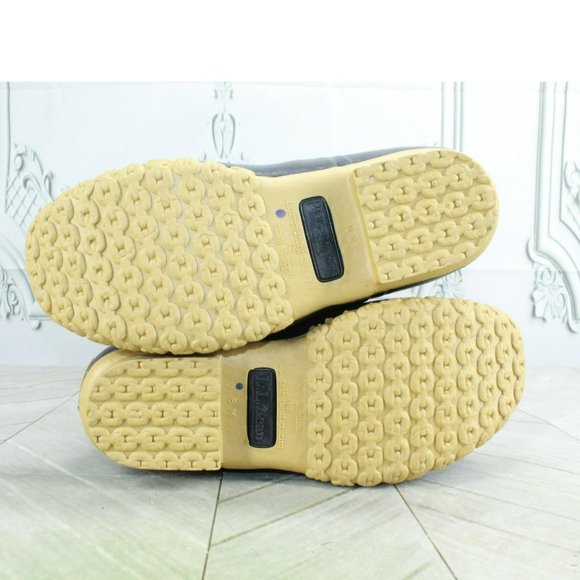 LL Bean Black Waxed Leather Unlined Hunting Tall Duck Boots Size 6 M - Picture 9 of 9